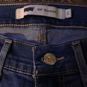 Levi 524 boot leg jeans